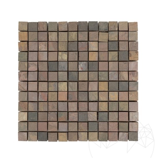 Veelkleurige Leisteen Mozaïek Natuur 2,3 x 2,3 cm