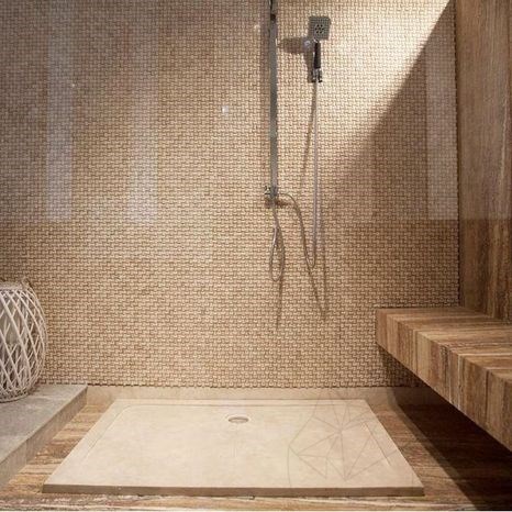 Travertin Classic Douchebak ST-010 SBSS 120 x 80 x 3 cm