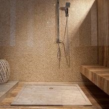 Douchebak Travertin Latte ULTRA FLAT 120 x 80 x 3 cm