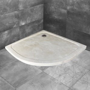 Travertin classic halfronde douchebak 90 x 90 x 3 cm