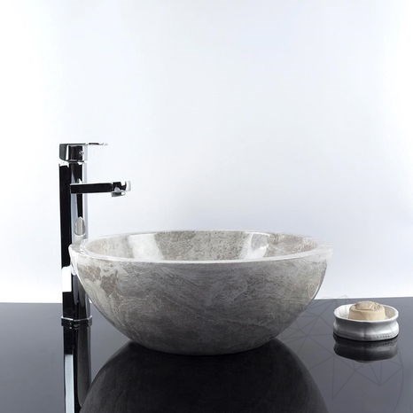 Opzetwastafel Matia Marbre Tundra Grey RS-5 42 x 15 cm