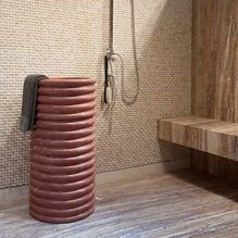 Wastafel op zuil Tao Travertin Rood SP-23 82 x 42 cm
