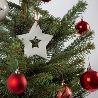 Kerstdecoratie - Gepolijst Thassos Marmer Sneeuwvlok SET (6 stuks)
