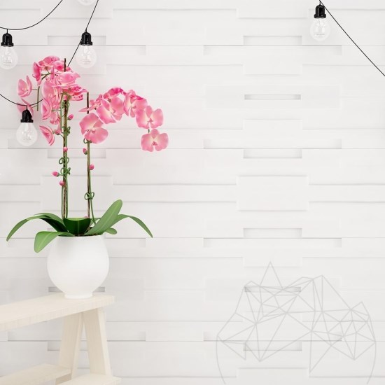 Wandbekledingspaneel Marble Arctic White Polished 15 x 60 cm