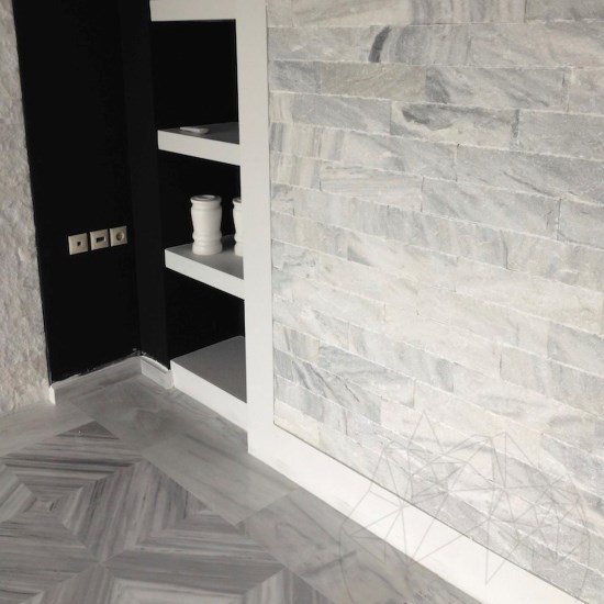 Gesplitste wandbekleding in Kavala-marmer 10 cm x B x 2,5 cm