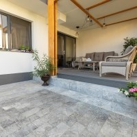 Marbre sablé gris Tundra, 15.2 x 30.5 x 3 cm, Produit sur commande spéciale