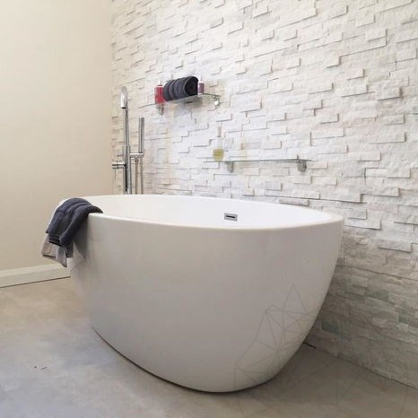 Wandbekledingspaneel Pure White Marble 15 x 60 cm
