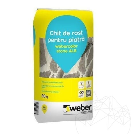 Voegkit Natuursteen - Weber Kleur Steen Wit - 20kg