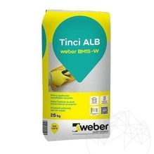Mortel voor fijnpleister &quot;tinci&quot; WIT- Weber BM15-W 25kg