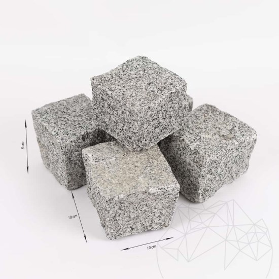 Granieten bestrating Bianco Sardo Clivé 10 x 10 x 15 cm