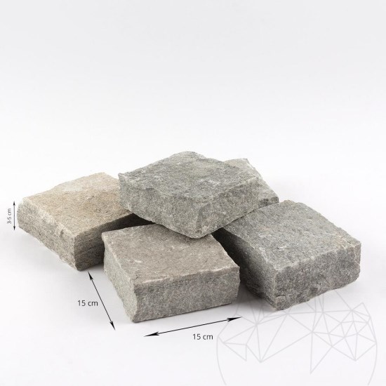 Piatra Cubica Ardezie Kavala Natur 15 x 15 x 3-5 cm