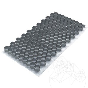 Honingraatstabilisator op grindbasis, grijs, 1176 x 764 x 32 mm