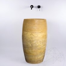 Wastafel op zuil Tao Travertin Geel SP-22 82 x 48 cm
