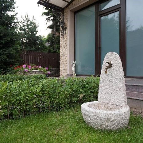 Padang Yellow Granite, 40 x 40 x 70 cm, Fontaine d'eau autoportante