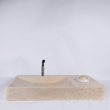 Salle de bain Lavabo Arco Classic Travertin SSTS, 80 x 50 x 10 cm