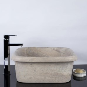 Opzetwastafel Arco Travertin Kashmir SCAS2 47 x 47 x 19 cm