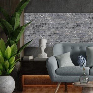 Split Face wandbekleding in Pietra Grey Marble 20 x 5 x 2 cm