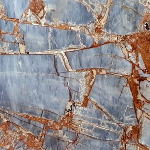 Fantastische blauw gepolijste marmeren plaat van 2 cm