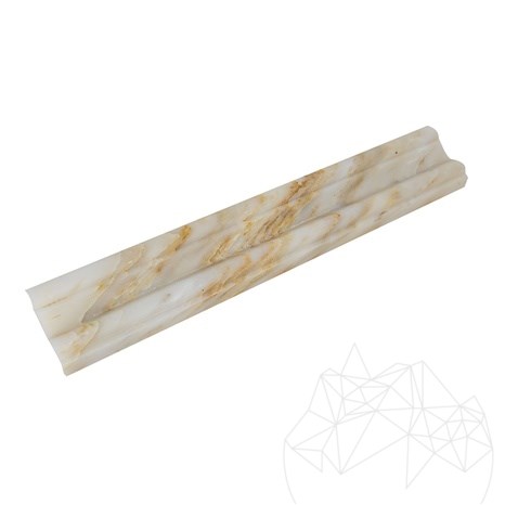 Marmeren rand Arabescato Oro M17, 4,8 x 30,5 cm