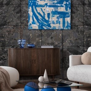 Extra Blauwe AquaStorm Labradoriet, 60 x 60 x 2 cm