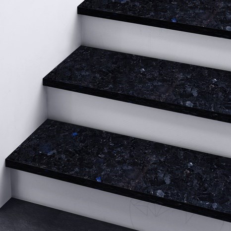 Extra Blauwe Labradoriet Trap Gepolijst 120 x 33 x 2 cm
