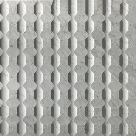 Carrara White Stud M Design 2CM Tegel