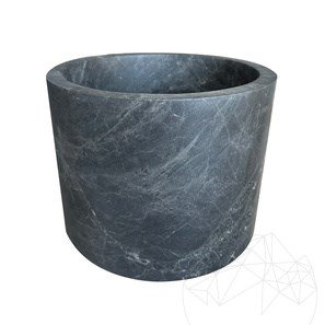 Ceppo grijze marmeren bak, 26,5 x 20 cm