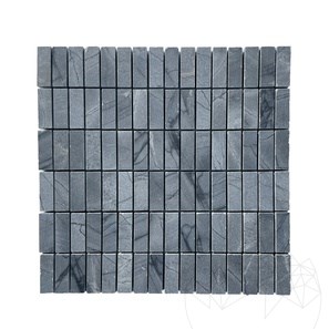 Mosaïque Serpent Marbre Bleu Brossé 1.5 x 4.8 cm