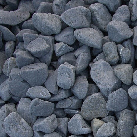 Donkergrijze kiezels, 3-6 cm, zak van 20 kg